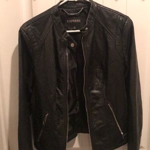 Express size medium faux leather jacket